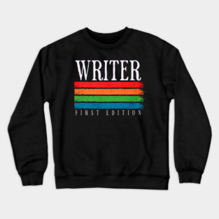 Retro Grunge Writer First Edition Crewneck Sweatshirt