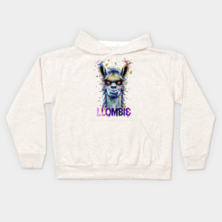 Llombie Zombie fun Halloween design Kids Hoodie