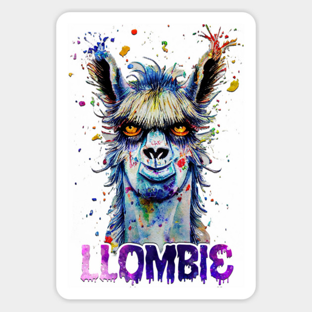 Llombie Zombie fun Halloween design Magnet by Luxinda