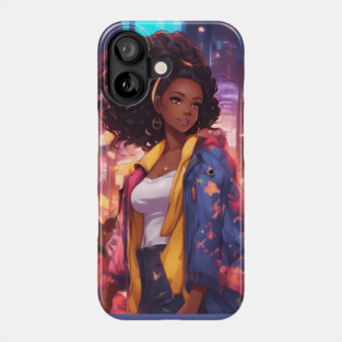 African American Black Anime Girl Phone Case