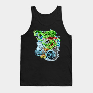 rat fink neon style bg Tank Top