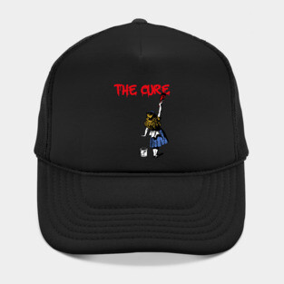 the cure red paint Hat
