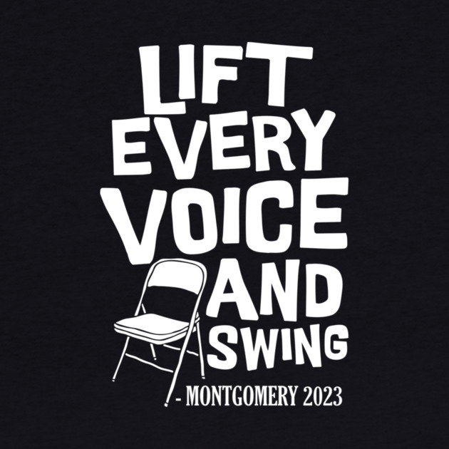 Lift Every Voice and Swing Montgomery White Chair by The WYLD Tribe