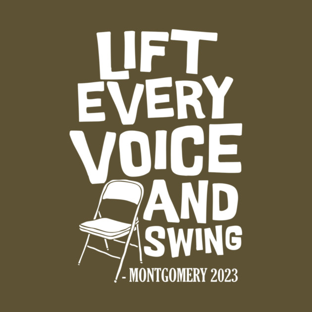 Lift Every Voice and Swing Montgomery White Chair by The WYLD Tribe