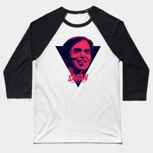 Carl Sagan - 80s Baseball T-Shirt