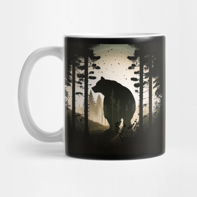 Forest with Bear Silhouette, Adventure by logiamerch
