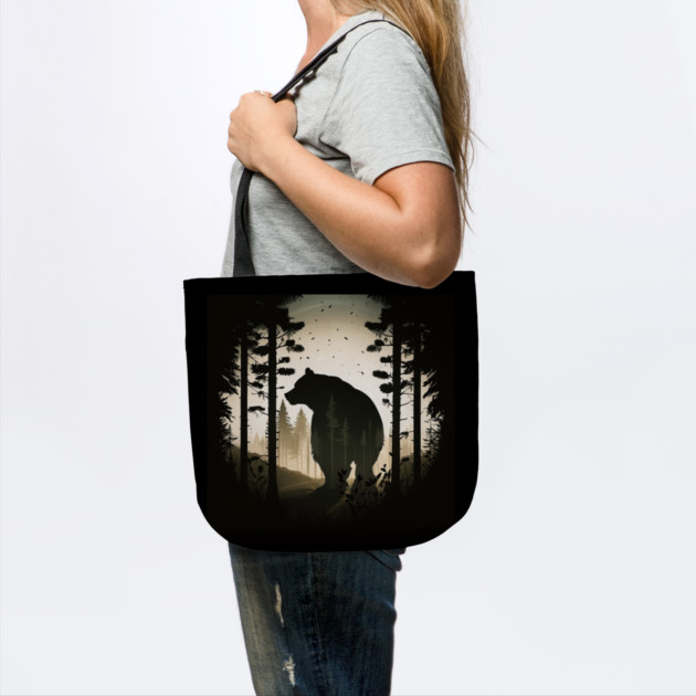 Forest with Bear Silhouette, Adventure by logiamerch