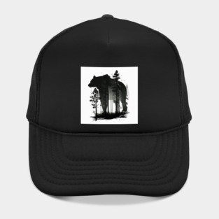 Forest with  Bear Silhouette, Adventure Hat