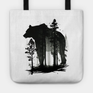 Forest with  Bear Silhouette, Adventure Tote