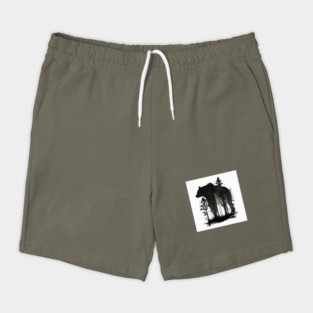 Forest with  Bear Silhouette, Adventure Shorts