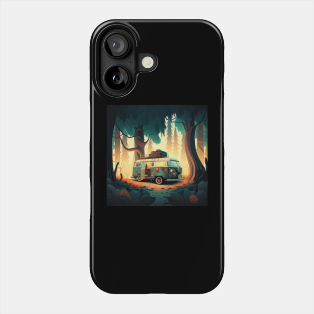 Camping Adventure in the Forest Phone Case by logiamerch