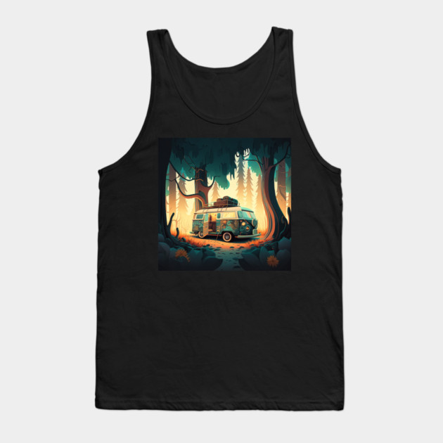 Camping Adventure in the Forest Tank Top by logiamerch