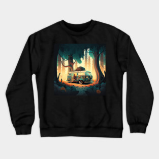 Camping Adventure in the Forest Crewneck Sweatshirt