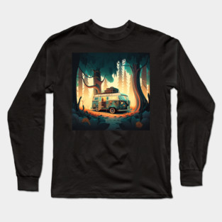 Camping Adventure in the Forest Long Sleeve T-Shirt