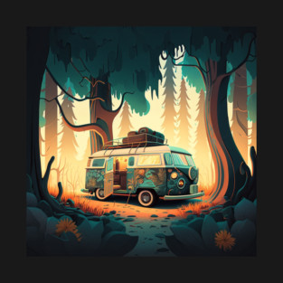 Camping Adventure in the Forest T-Shirt