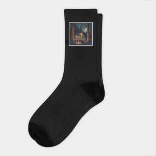 Camping Adventure in the Forest, Campire at Night Socks