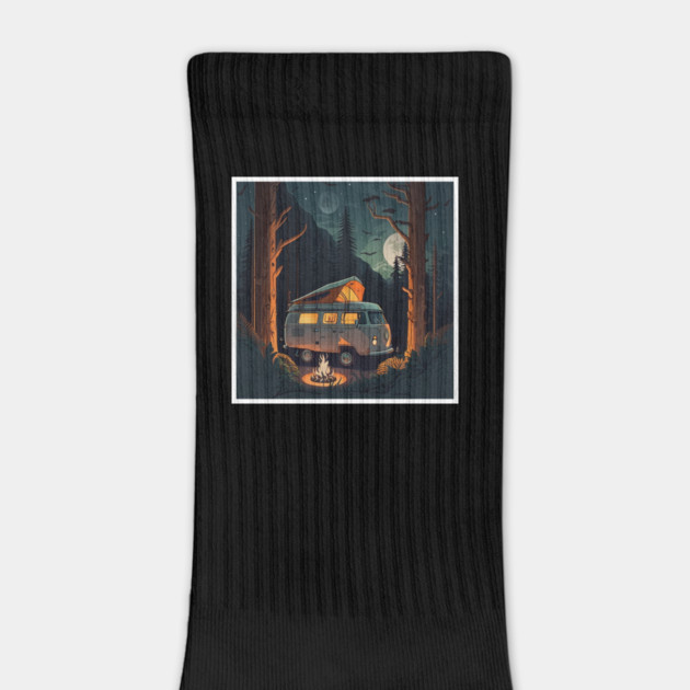 Camping Adventure in the Forest, Campire at Night by logiamerch