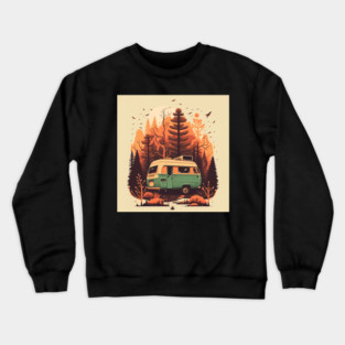 Camping Adventure in the Forest Autumm Crewneck Sweatshirt