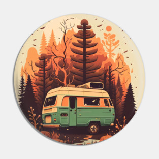 Camping Adventure in the Forest Autumm Pin
