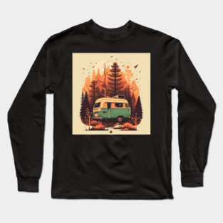 Camping Adventure in the Forest Autumm Long Sleeve T-Shirt