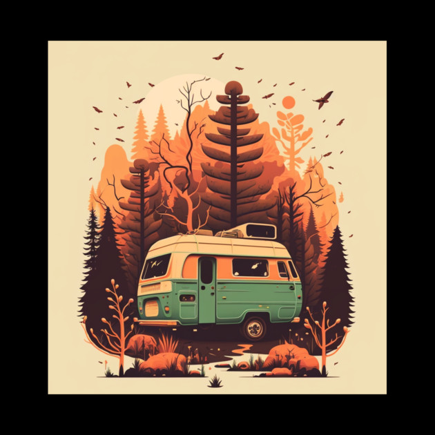 Camping Adventure in the Forest Autumm by logiamerch