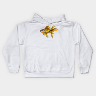 Goldfish Sketch Kids Hoodie