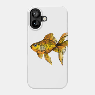 Goldfish Sketch Phone Case