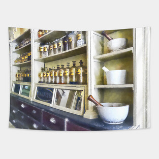 Pharmacists - Three Mortar and Pestles in Pharmacy Tapestry