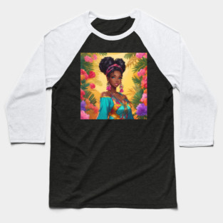 African American Black Girl Baseball T-Shirt