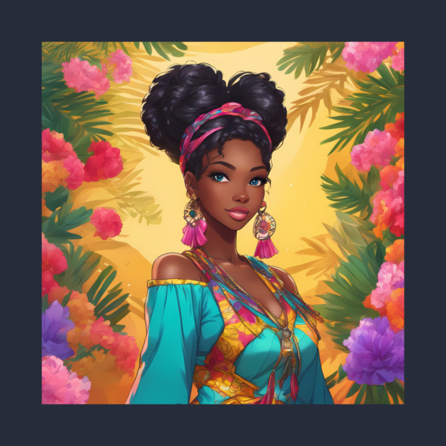 African American Black Girl by animegirlnft