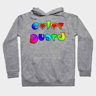 Colorful Color Guard Hearts Hoodie