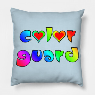 Colorful Color Guard Hearts Pillow