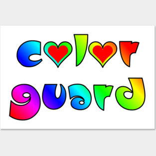 Colorful Color Guard Hearts Posters and Art
