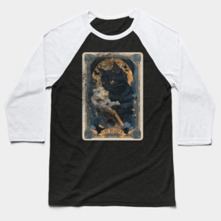 The Reader Retro Monster Halloween Tarot Card Baseball T-Shirt