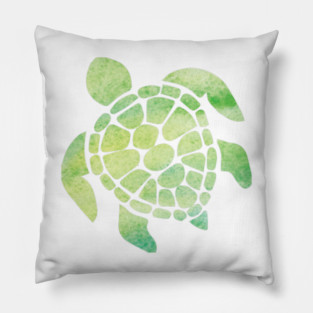 Watercolor Sea Turtle Pillow
