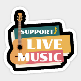 Support Live Music Sticker