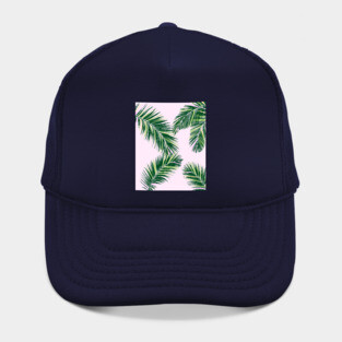 Palm Fronds on Pink Hat