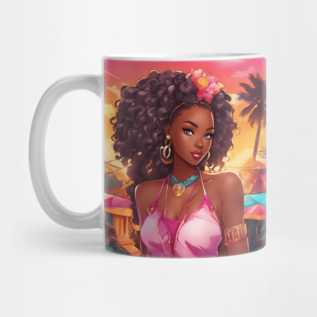 Beautiful Black African American Woman by animegirlnft