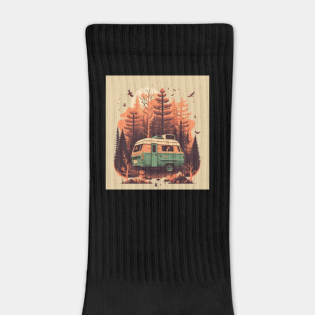 Camping Van, Autumm Adventure in the Forest by logiamerch