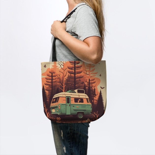 Camping Van, Autumm Adventure in the Forest by logiamerch