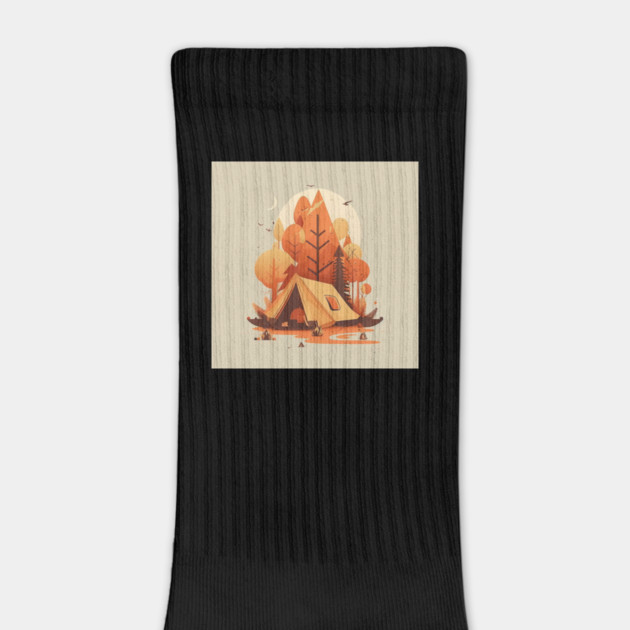 Camping in Tent, Autumm Adventure in the Forest by logiamerch