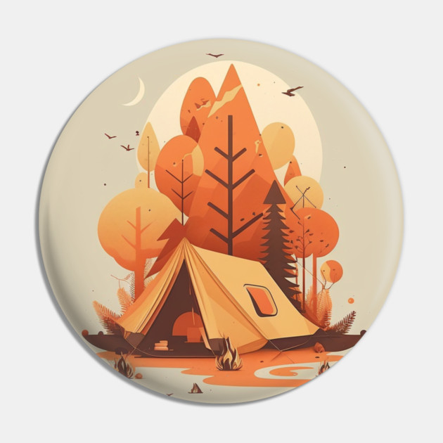 Camping in Tent, Autumm Adventure in the Forest Pin by logiamerch