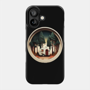 Camping Adventure in the Forest, Night Sky Phone Case