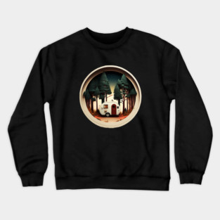 Camping Adventure in the Forest, Night Sky Crewneck Sweatshirt
