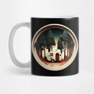 Camping Adventure in the Forest, Night Sky Mug