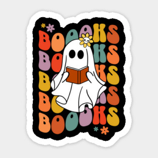 Book Loving Ghost Sticker