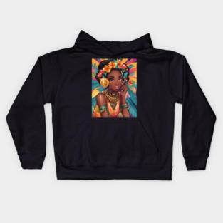 Most Beautiful Black African Girl Kids Hoodie