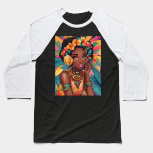 Most Beautiful Black African Girl Baseball T-Shirt