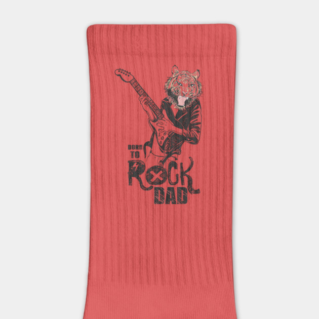 Born to Rock Dad Fathers Day Tiger Humor by creative