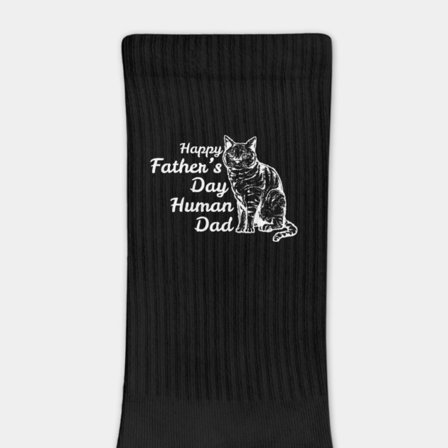 Happy Fathers Day Human Dad Vintage Cat by creative